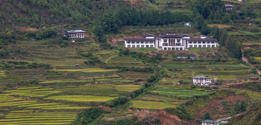 a building on a hill