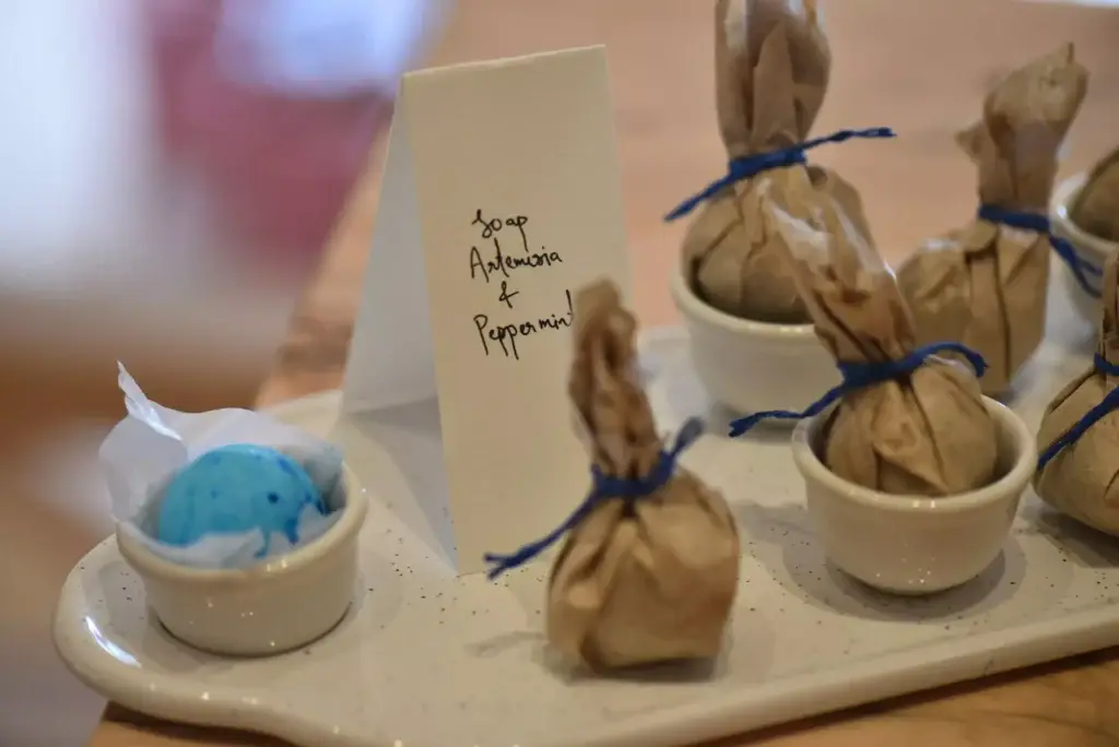 a tray with food on it