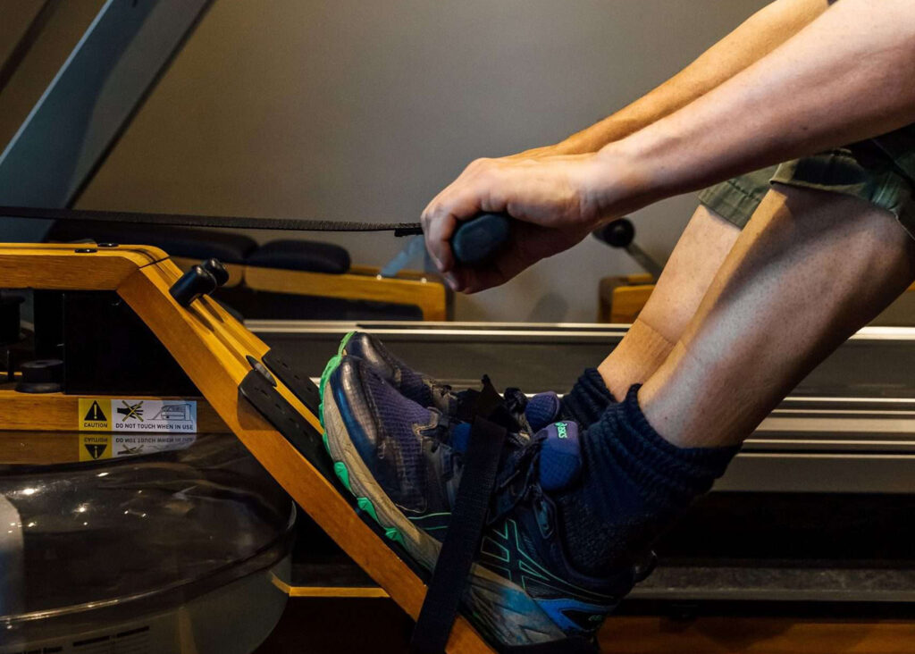 a person using gym equipment